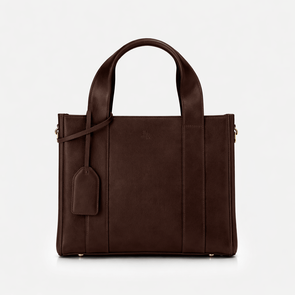 Mini Taylor Tote Bag Dark Brown Vegan Leather *Pre - Order* - JLR London