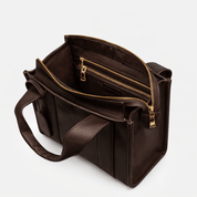 Mini Taylor Tote Bag Dark Brown Vegan Leather *Pre - Order* - JLR London