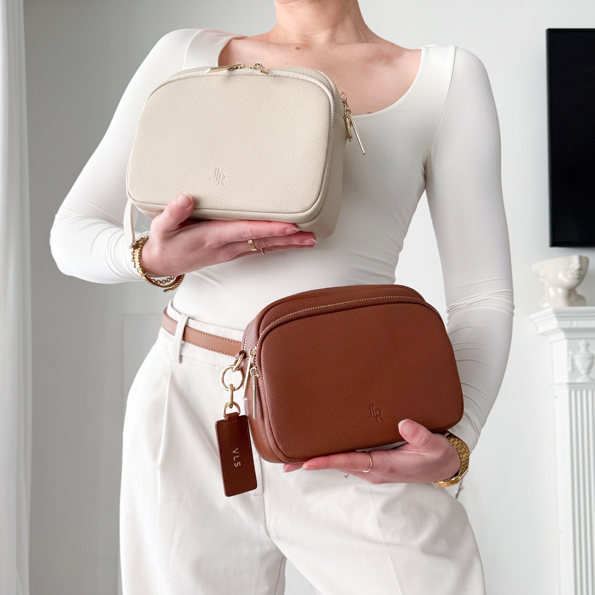 Chelsea Maxi crossbody luxe leather bag Chocolate Brown