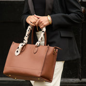 Belgrave Luxe Leather Work Bag - Tan