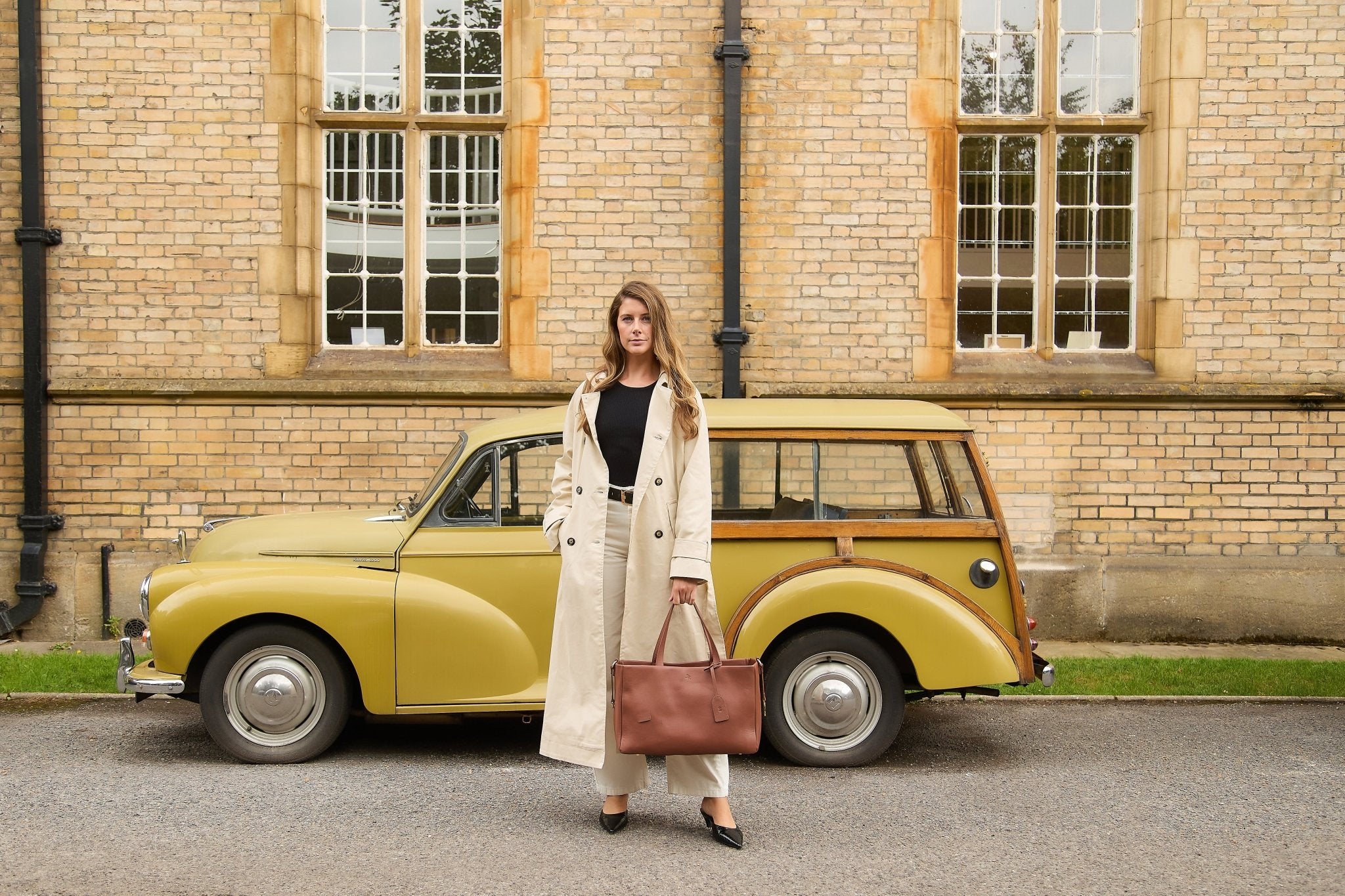 Stella Large Luxe Leather Tote Bag - Black - JLR London