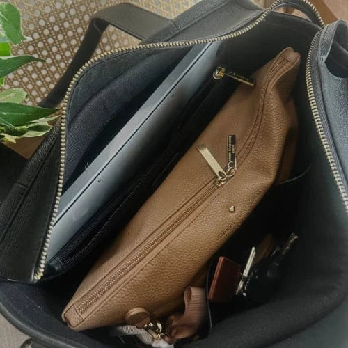 Westminster luxe leather Saddle bag Tan