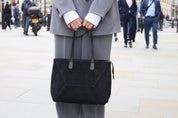Antonio Large Luxe Leather and Suede Tote Bag - Black - JLR London