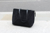 Antonio Large Luxe Leather and Suede Tote Bag - Black - JLR London