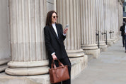 Maxi Taylor Luxe Leather Tote Bag - Tan - JLR London
