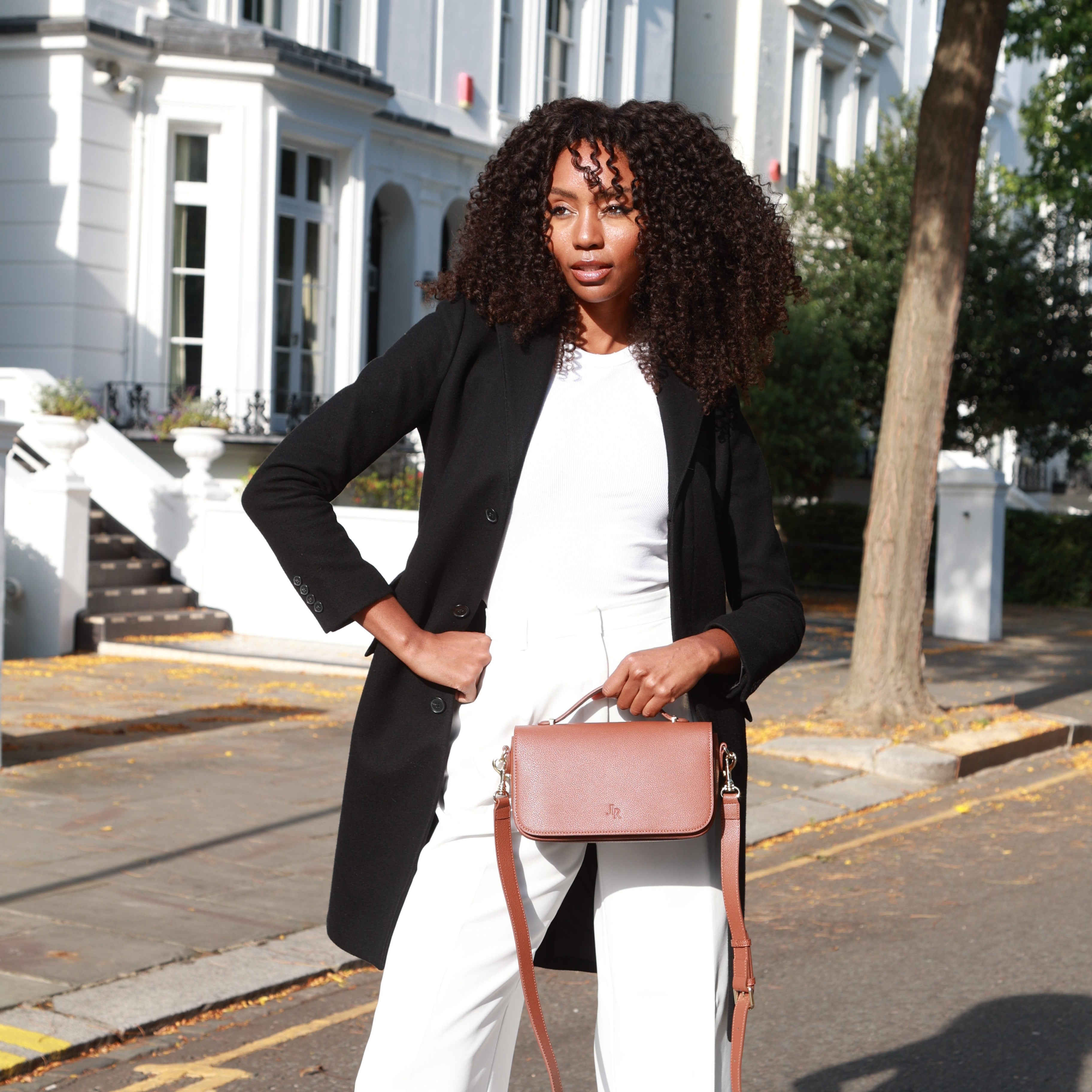 Cambridge luxe leather top handle bag - Black