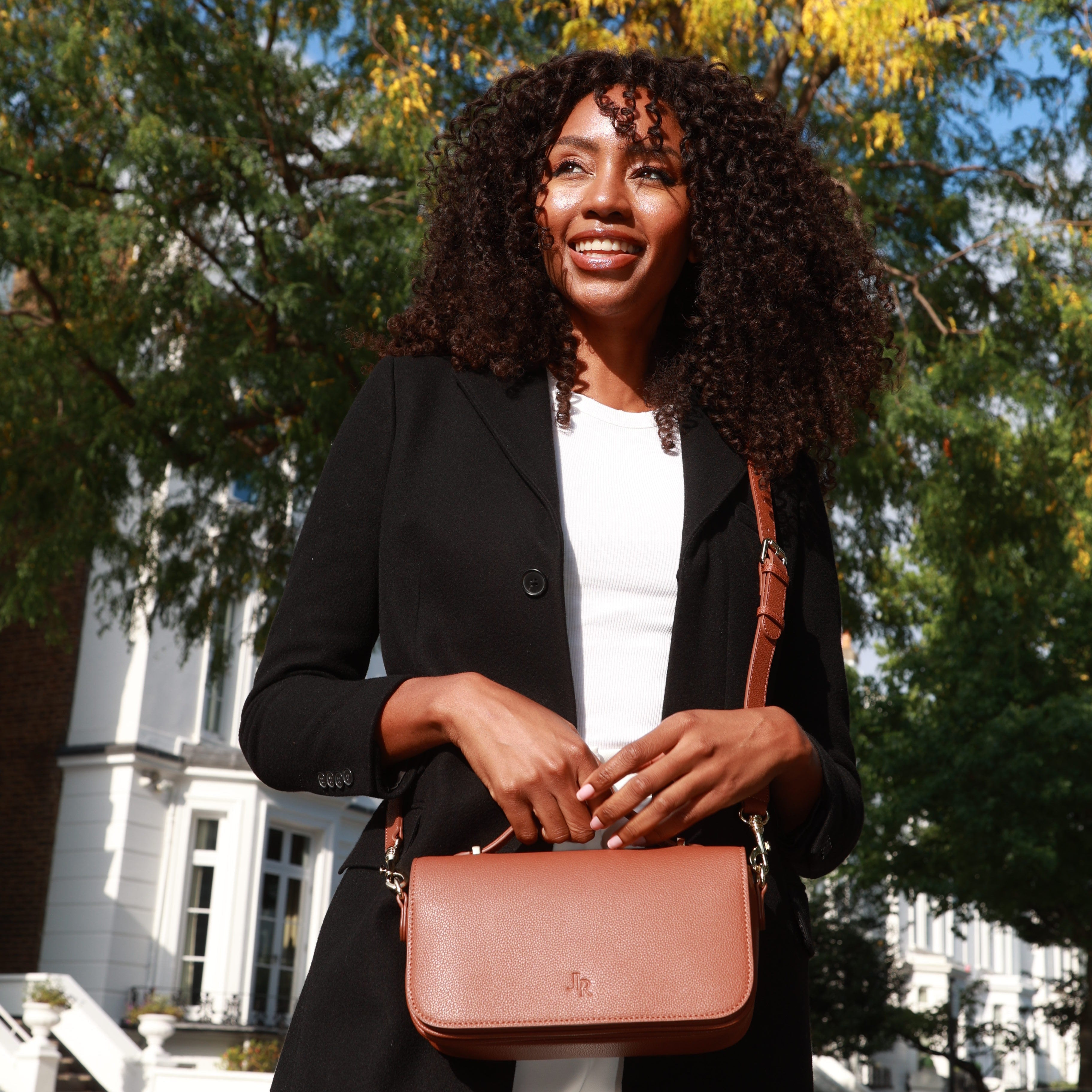 Cambridge luxe leather top handle bag - Black
