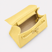 Elena Top Handle Luxe Leather Top Handle - Buttery Lemon - JLR London
