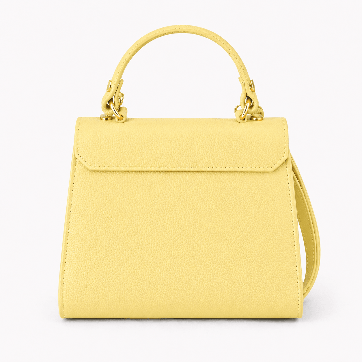 Elena Top Handle Luxe Leather Top Handle - Buttery Lemon - JLR London