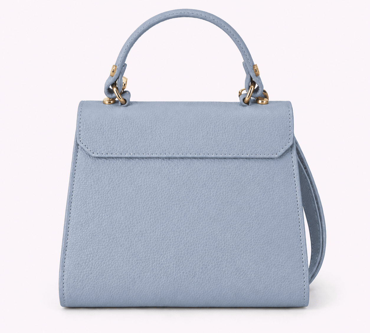 Elena Top Handle Luxe Leather Top Handle - Powder Blue - JLR London