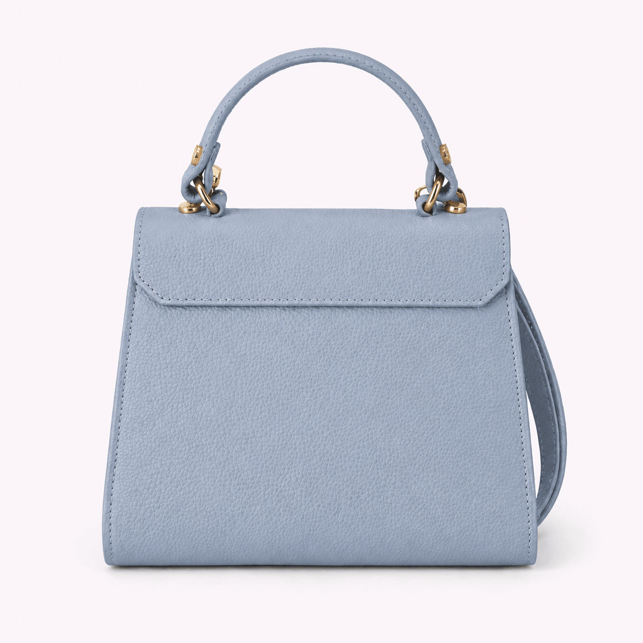 Elena Top Handle Luxe Leather Top Handle - Powder Blue - JLR London