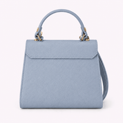 Elena Top Handle Luxe Leather Top Handle - Powder Blue - JLR London