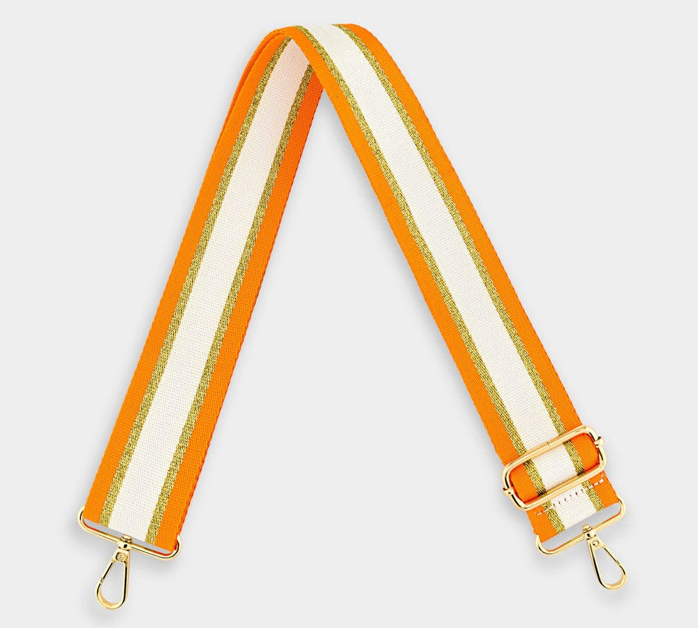 ORANGE-GEORGIE-LUXE-BAG-STRAP-FABRIC-GOLD-JOHNNY-LOVES-ROSIE