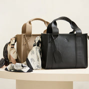 Mini Taylor Luxe Leather Tote bag - Black