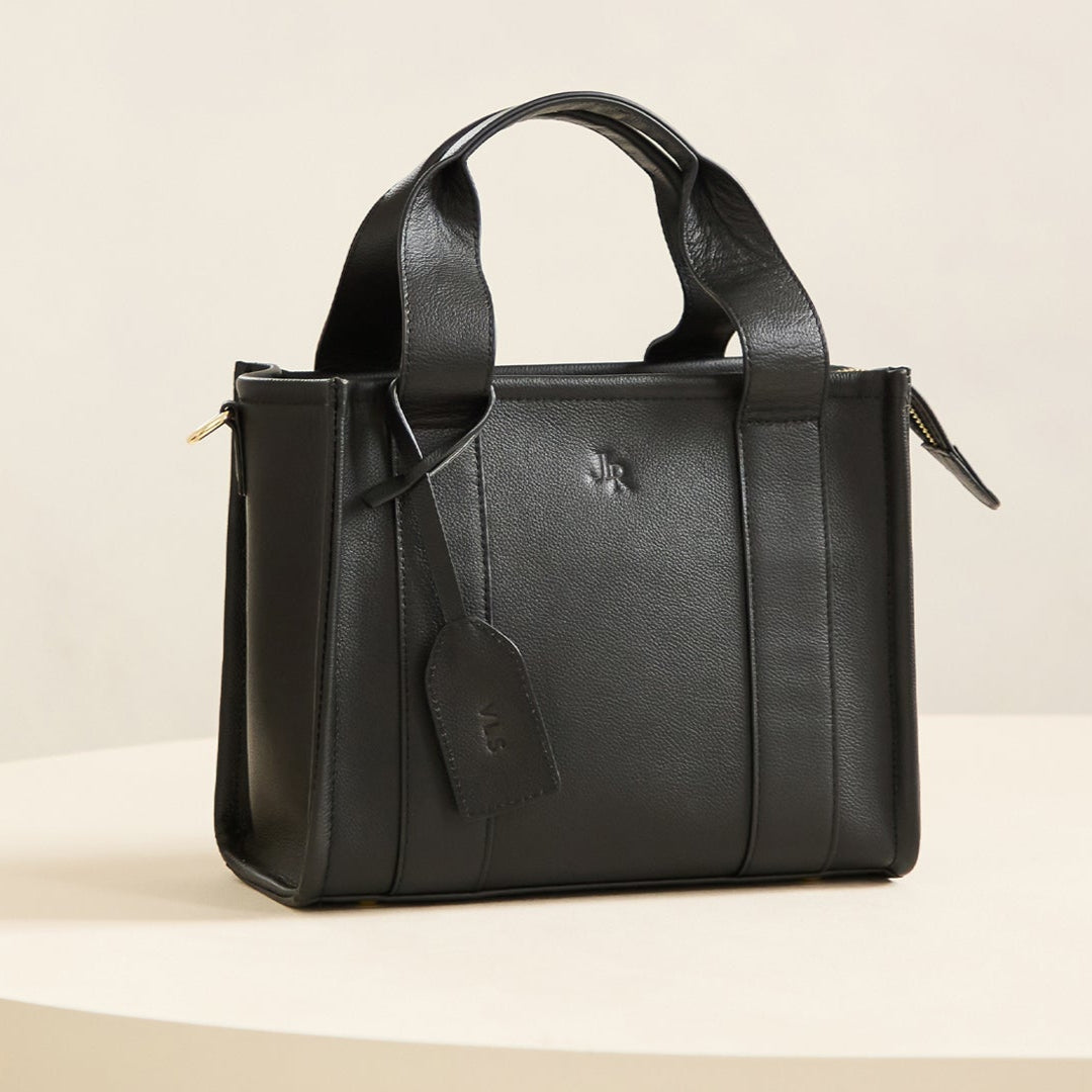 Mini Taylor Luxe Leather Tote bag - Black