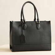 Luxe Leather Belgrave Work Bag - Black