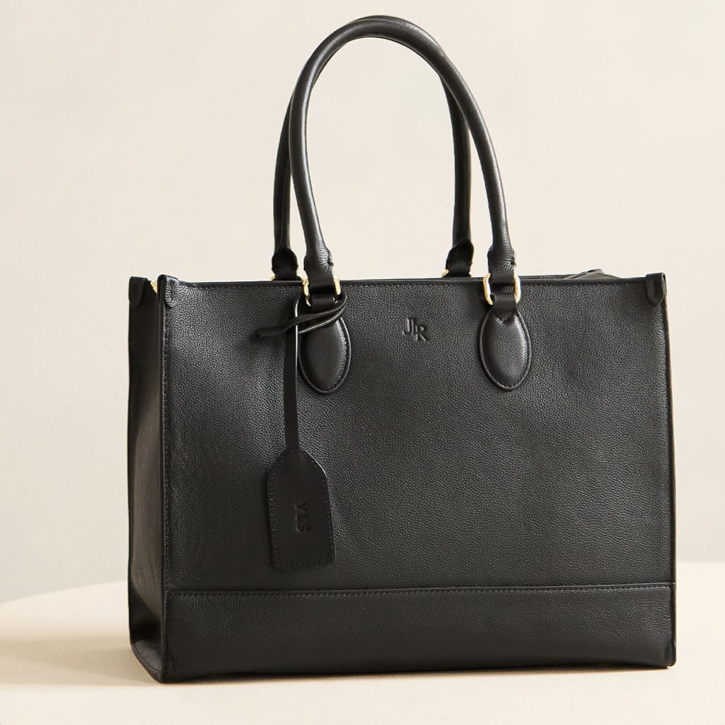 Luxe Leather Belgrave Work Bag - Black - JLR London