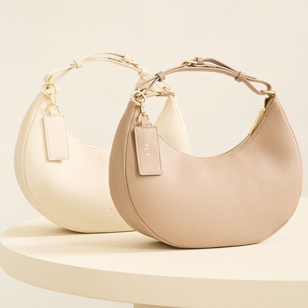 Rudy Midi Half Moon Bag - Ecru