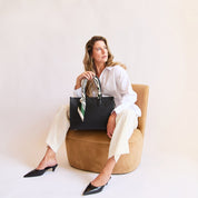 Luxe Leather Belgrave Work Bag - Black