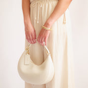Rudy Midi Half Moon Bag - Ecru
