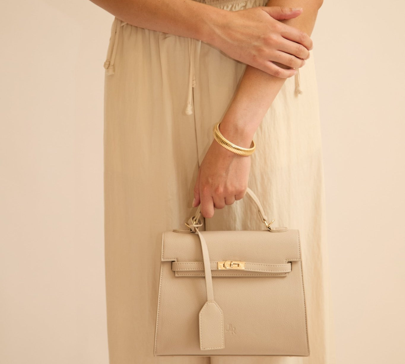 Richmond Top handle bag Tan - JLR London