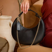 Rudy Midi Half Moon Bag - Black