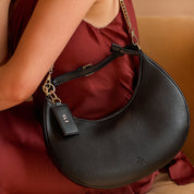 Rudy Midi Half Moon Bag - Black