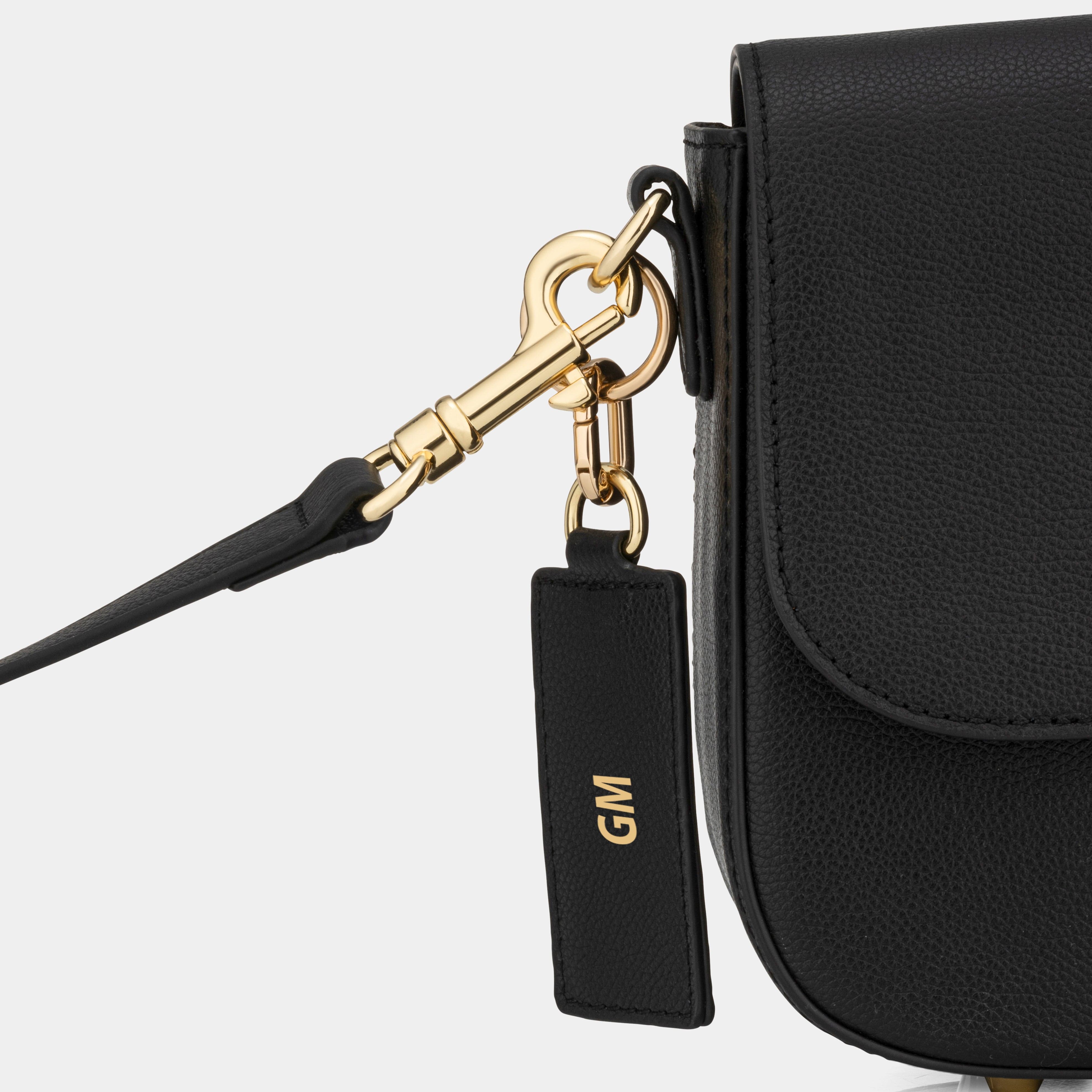 Westminster luxe leather Saddle bag Black