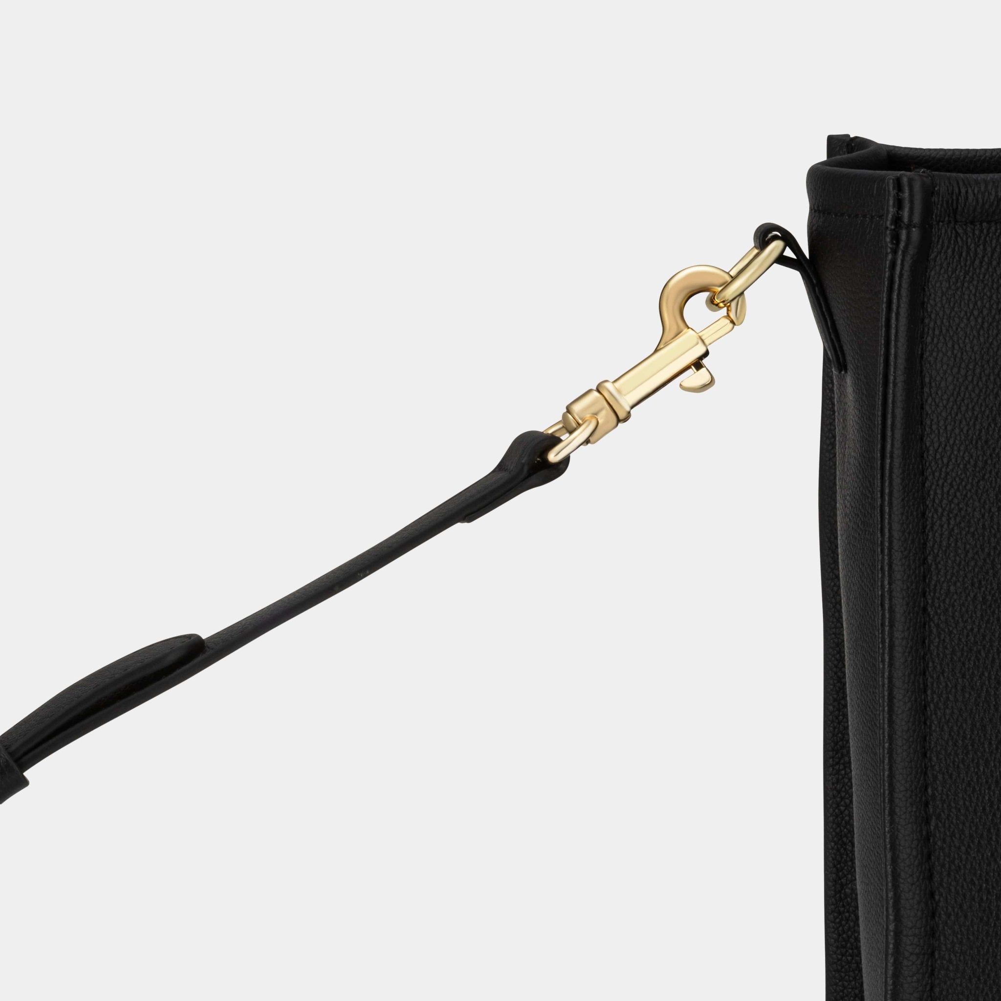 Medium Taylor Luxe Leather Tote Bag - Black - JLR London