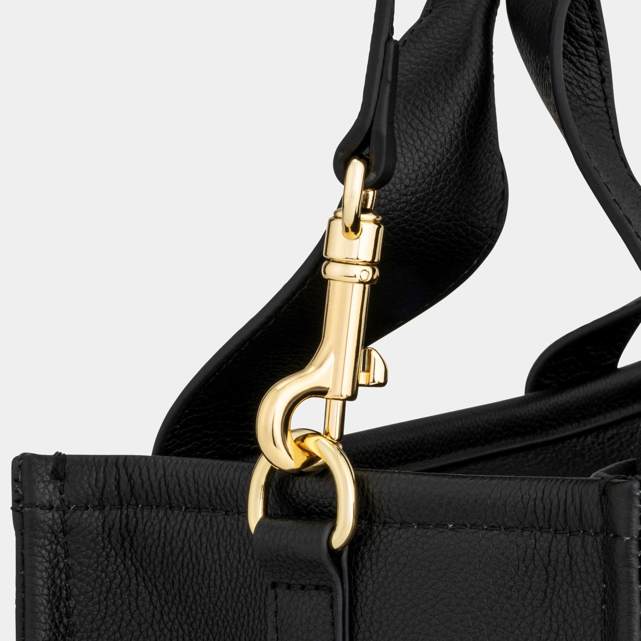 Mini Taylor Luxe Leather Tote bag - Black - JLR London
