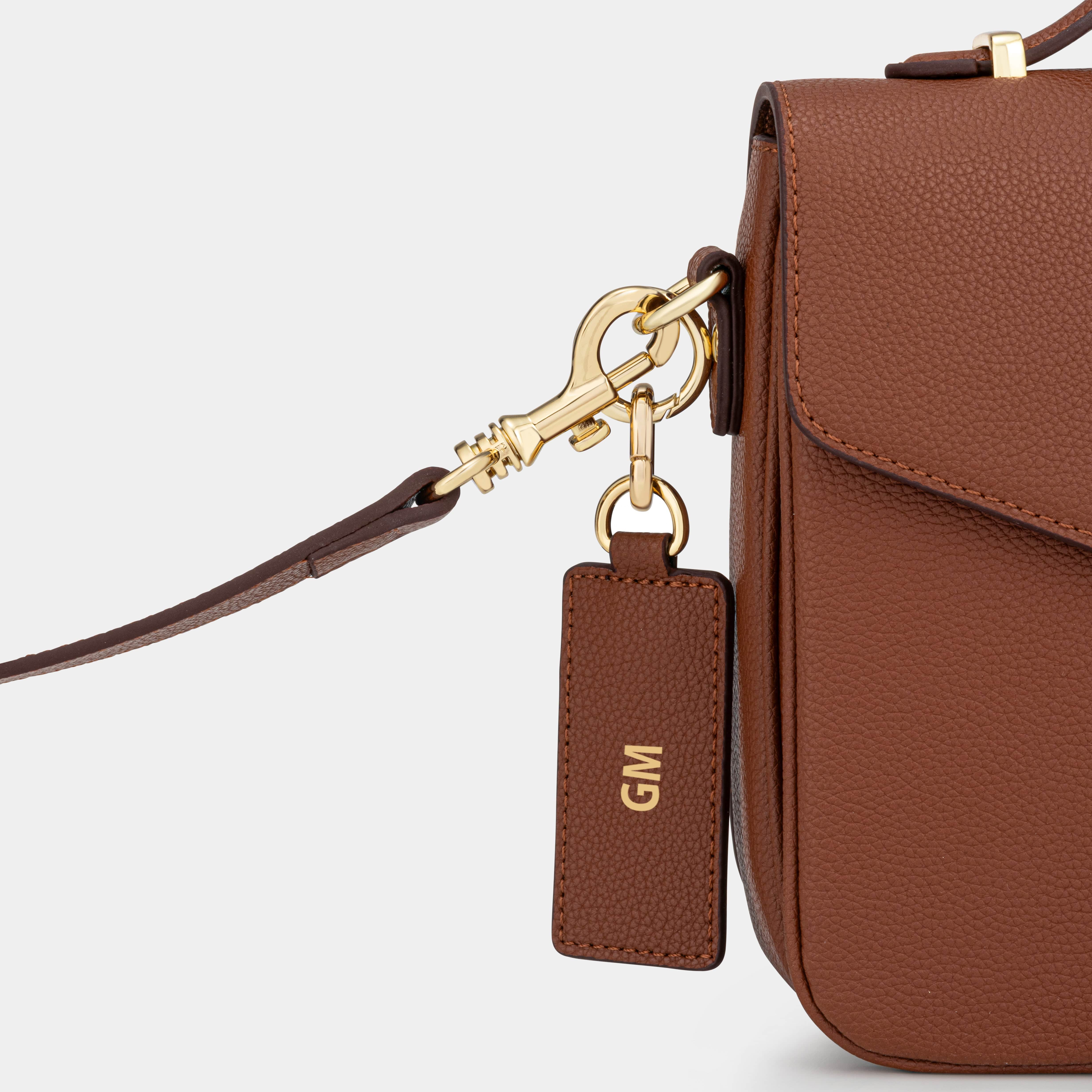 Kensington luxe leather top handle bag Tan
