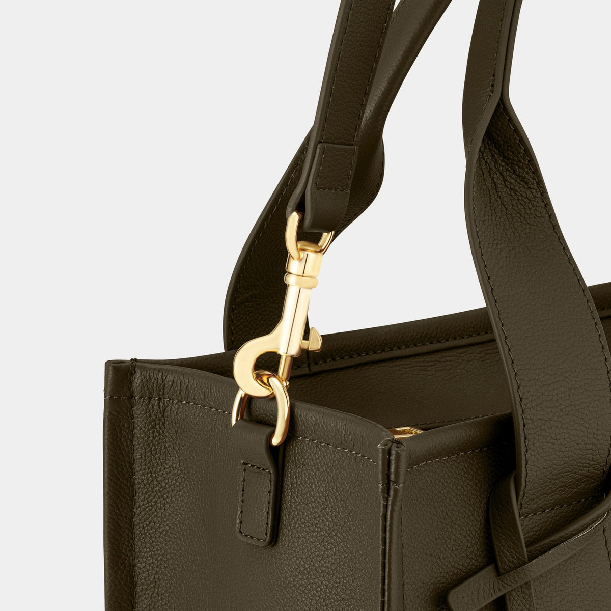 Medium Taylor Luxe Leather Tote Bag - Chocolate Brown - JLR London