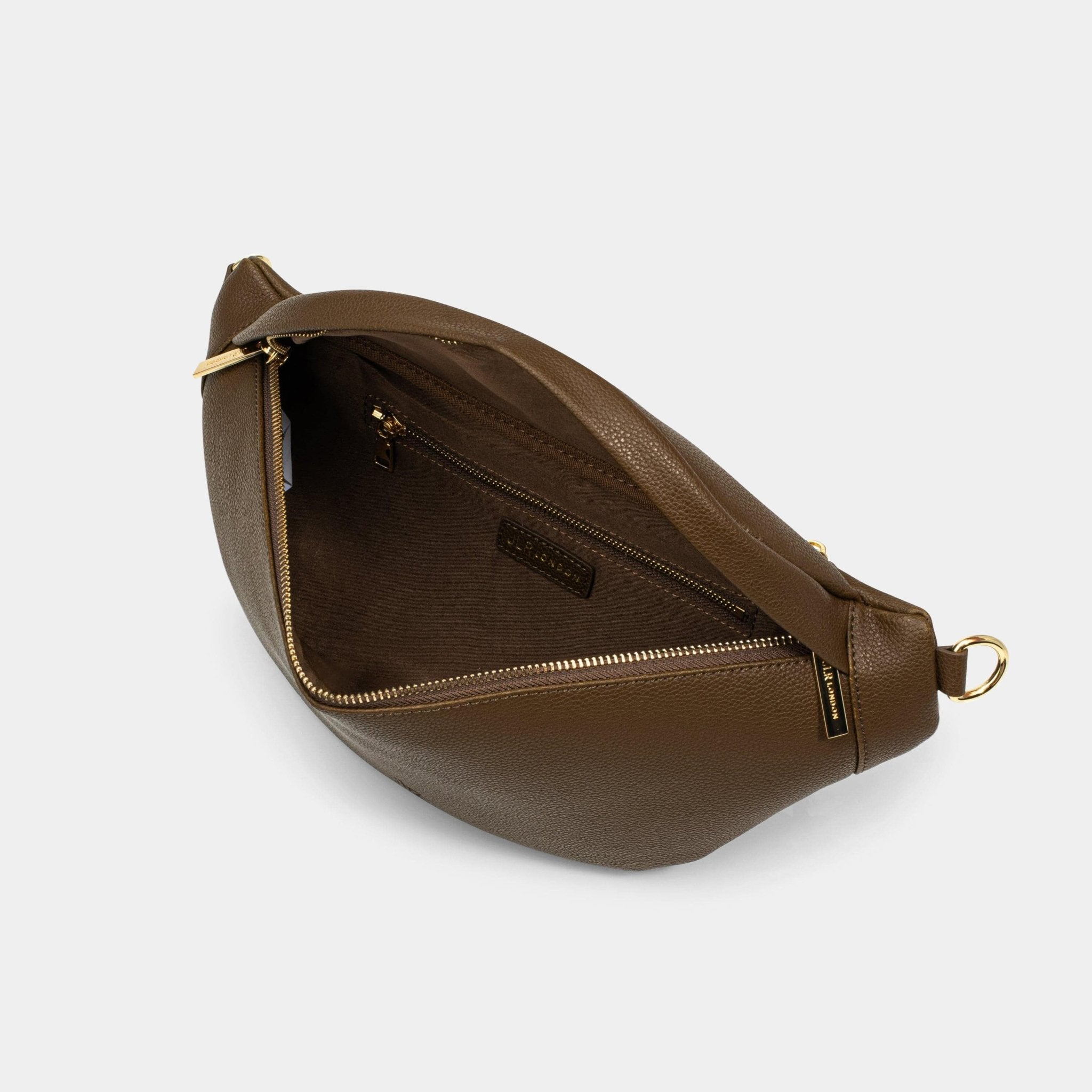 Hampstead Luxe Leather Sling Bag - Chocolate Brown - JLR London