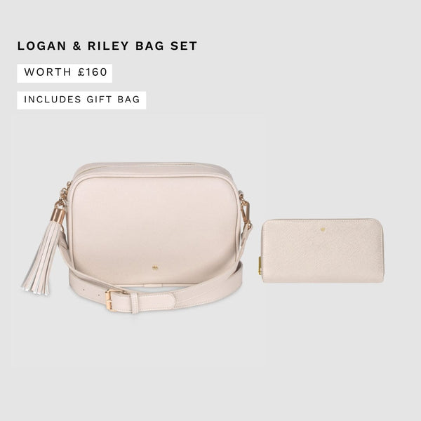 Ecru Logan Crossbody Bag and Riley Purse | Bag Set