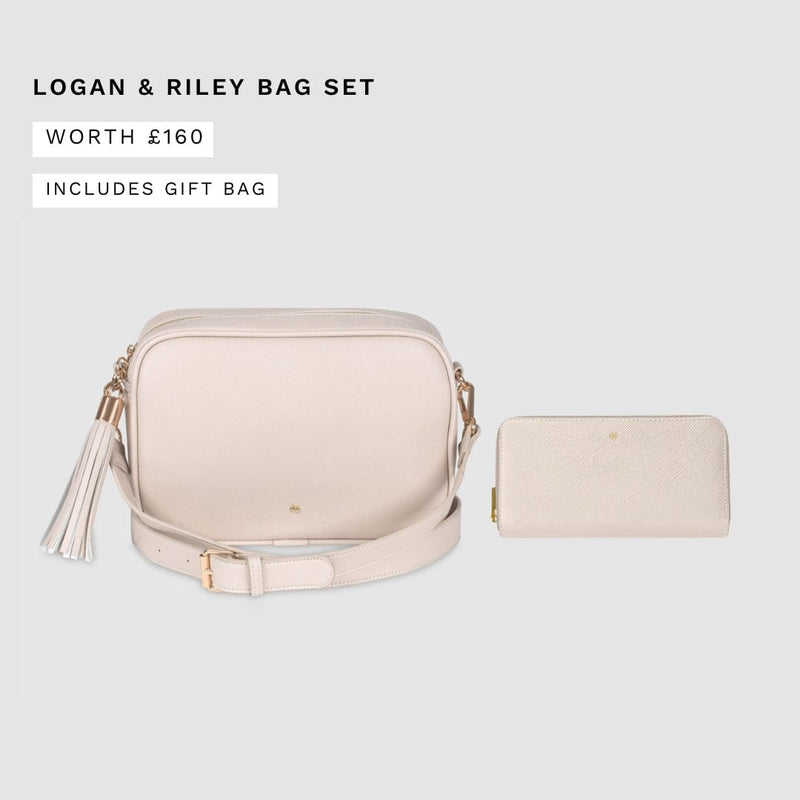 Ecru Logan Crossbody Bag and Riley Purse | Bag Set