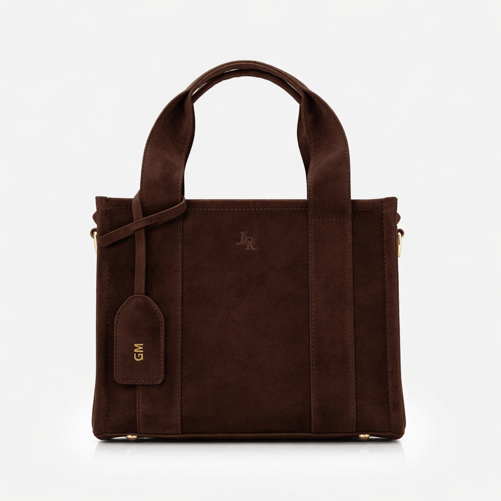 Mini Taylor Tote Bag Dark Brown Suede *Pre - Order* - JLR London