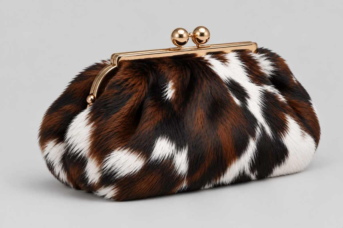 The Gigi Clutch - White Pony leather