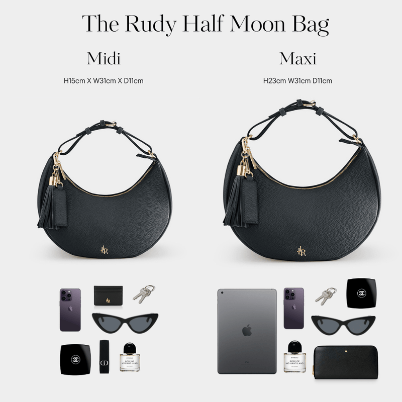 Ecru Rudy Midi Half Moon Bag