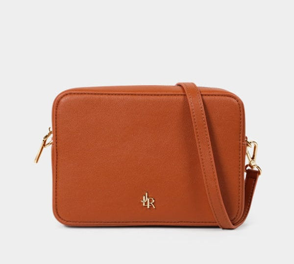Tan Boston premium leather Crossbody Bag - Johnny Loves Rosie - JLR London
