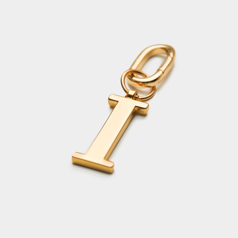 I - Gold Metal Letter Keyring – JLR London