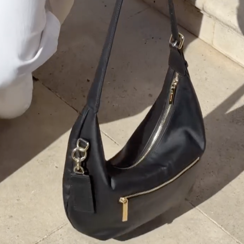 Sloane city luxe leather bag - Black