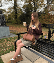 The Hampshire East West bag Dark Tan - JLR London