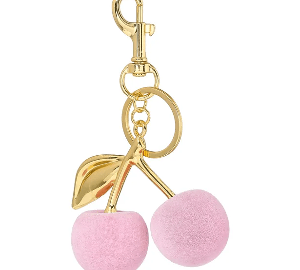Pink Cherry Luxury Fruit keyring - JLR London