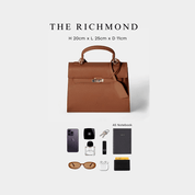 Richmond Top handle bag Tan - JLR London