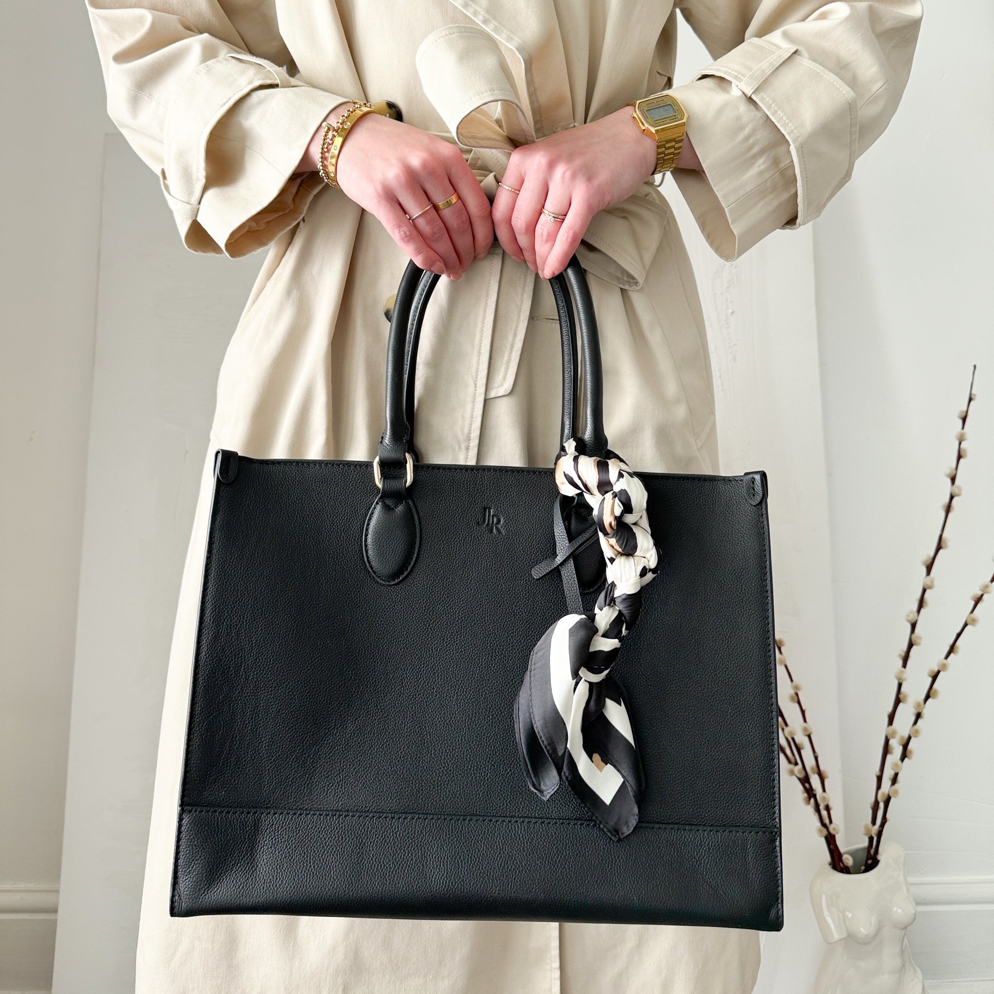 Luxe Leather Belgrave work bag  - Black