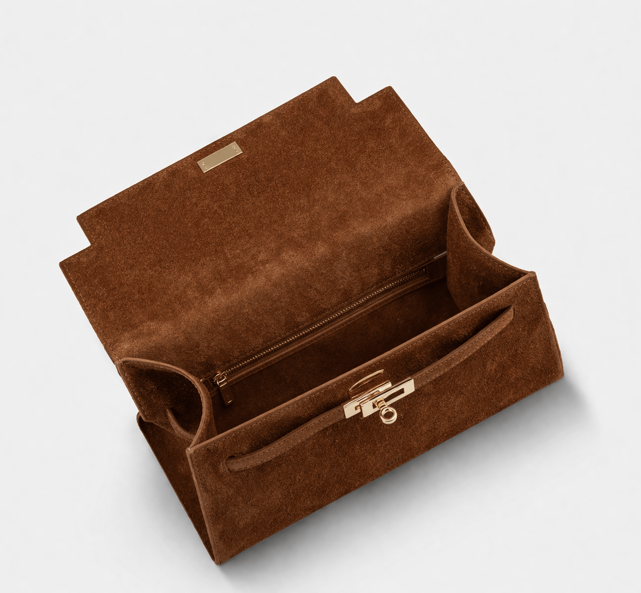 Richmond Top handle bag Tan Suede - JLR London