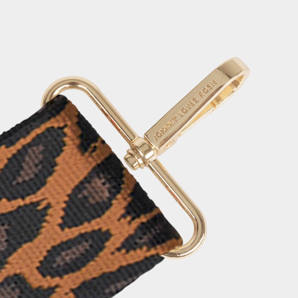 Luxe Tan Leopard Print Bag Strap - JLR London