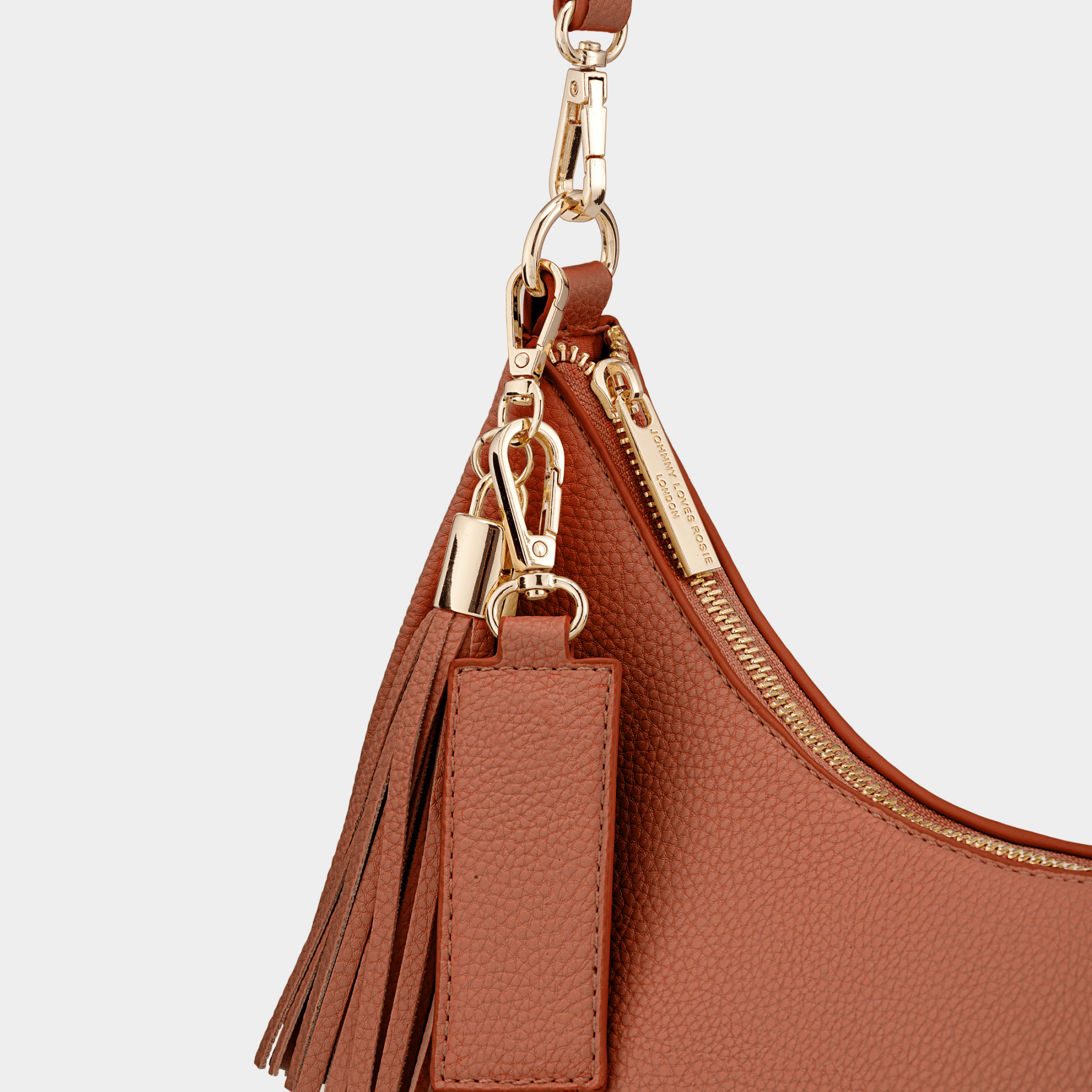 Rudy Midi Half Moon Bag - Tan - JLR London