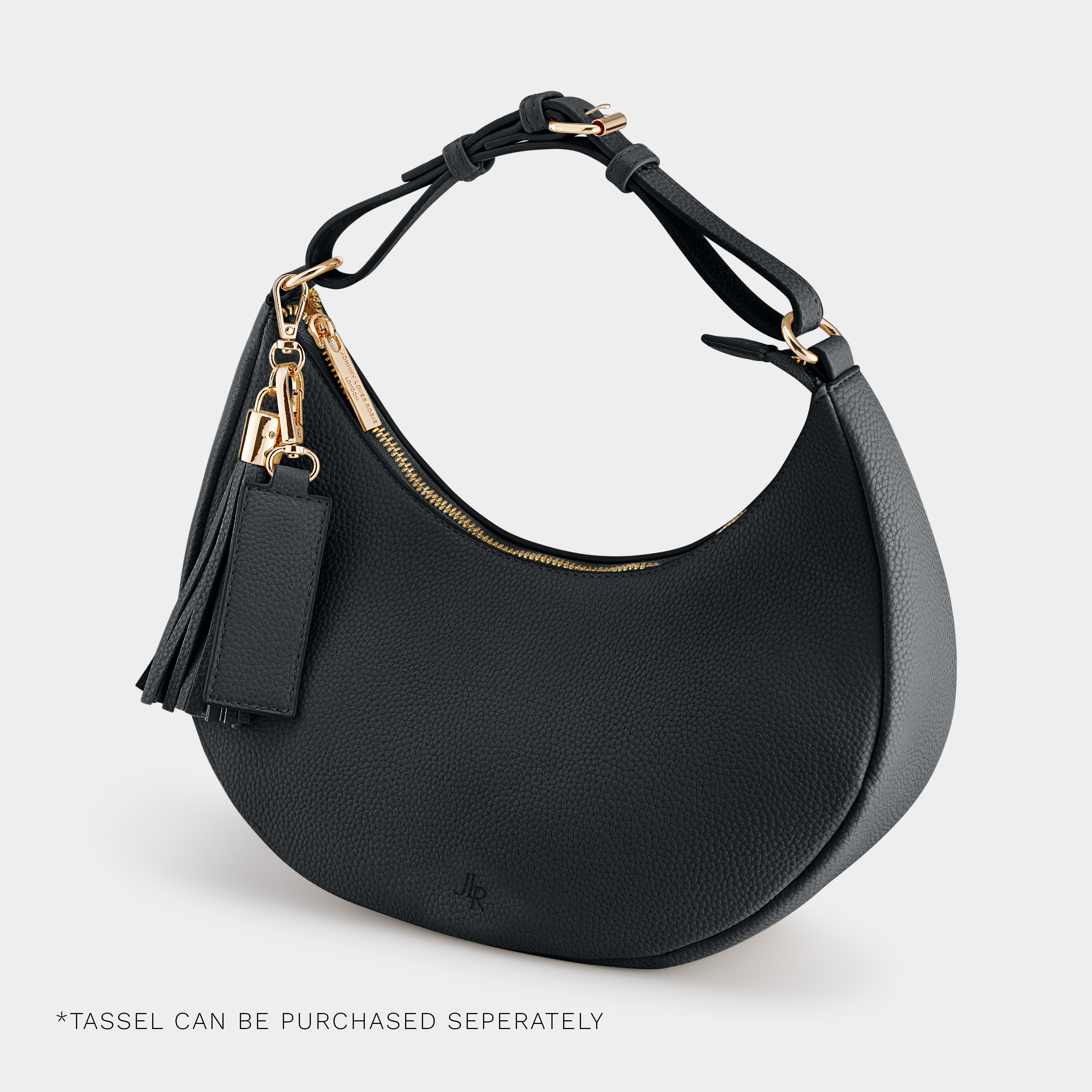 Rudy Midi Half Moon Bag - Black