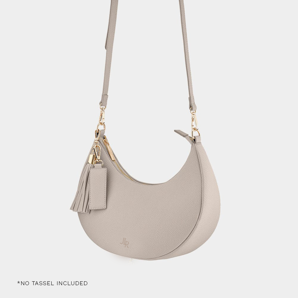 Taupe Rudy Midi Half Moon Bag